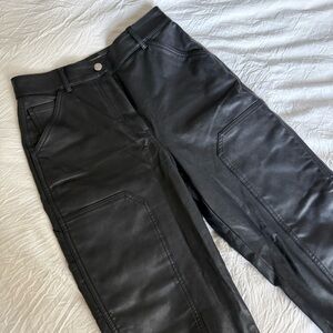 Aritzia Wilfred leather cargo pants